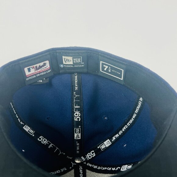 New Era Vintage Style MLB Tampa Bay Rays Baseball Hat Fitted Navy Blue TB Cap - Picture 5 of 5